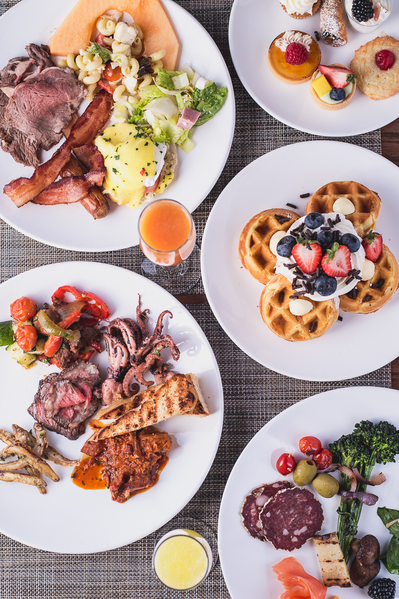 Assorted Sunday brunch spread at The Grill at Hacienda Del Sol (Photo by Jackie Tran)