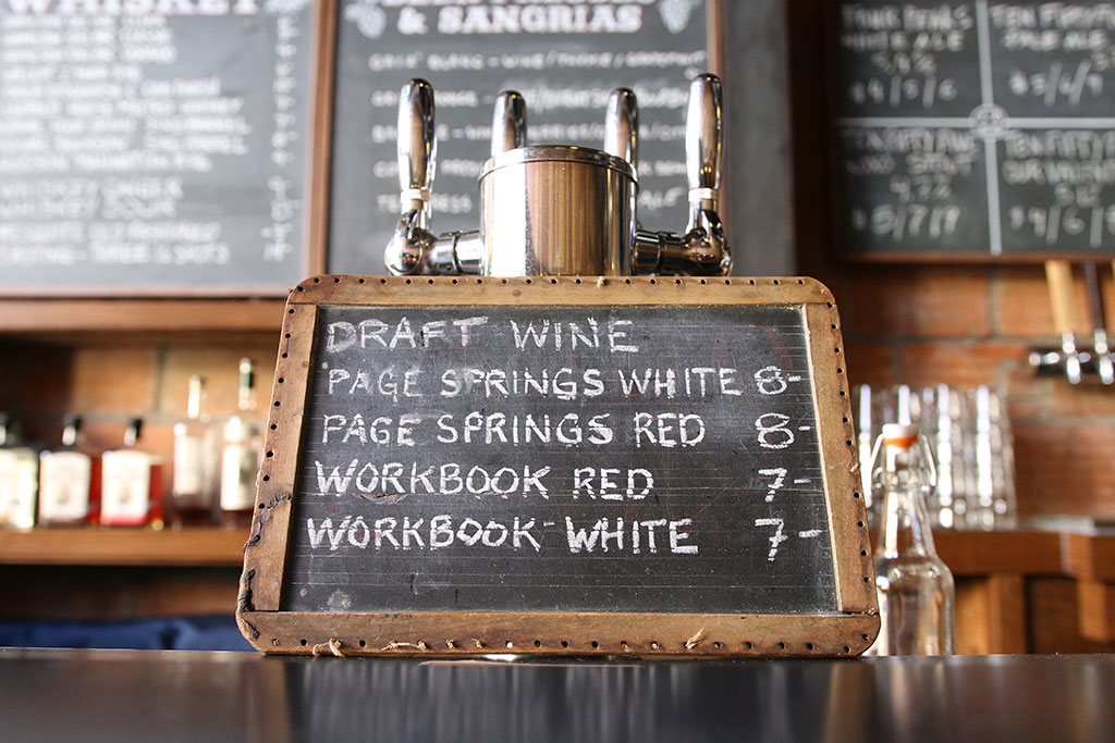 Draft wine list at Good Oak Bar (Credit: Adam Lehrman)