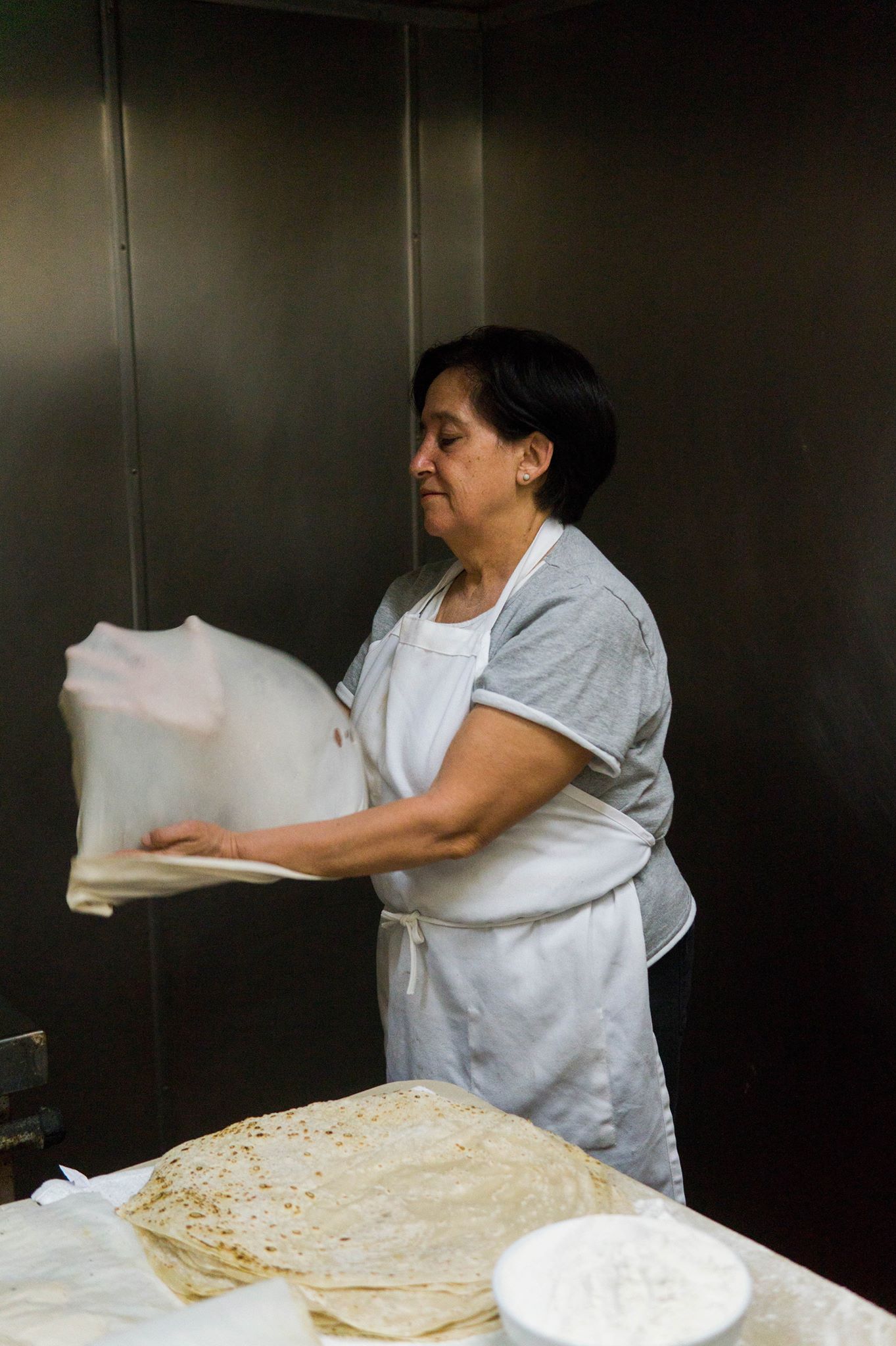 Tortilla making at St. Mary's Mexican Food (Credit: Brielle Farmer)