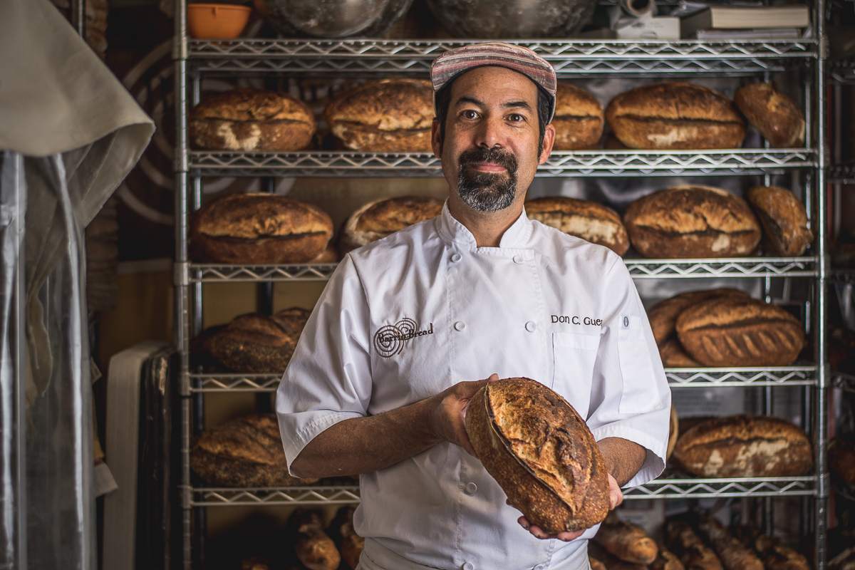 Barrio Bread's Don Guerra in his home bakery (Credit: Jackie Tran)