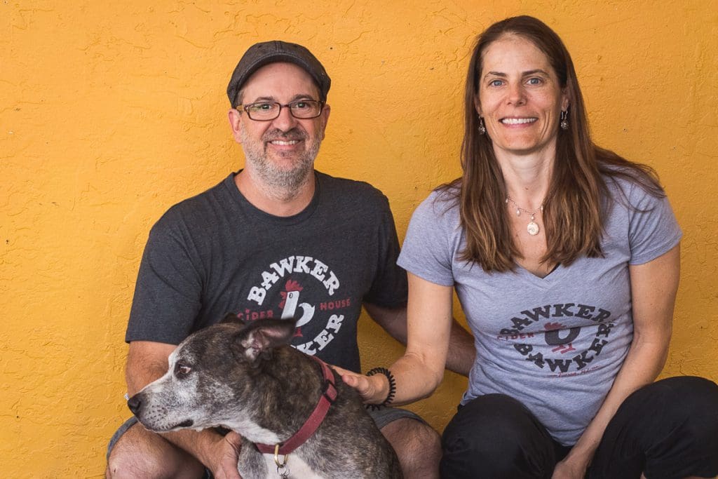Don Rubino and Jaimie Perkunas at Bawker Bawker Cider House in 2020 (Credit: Jackie Tran)