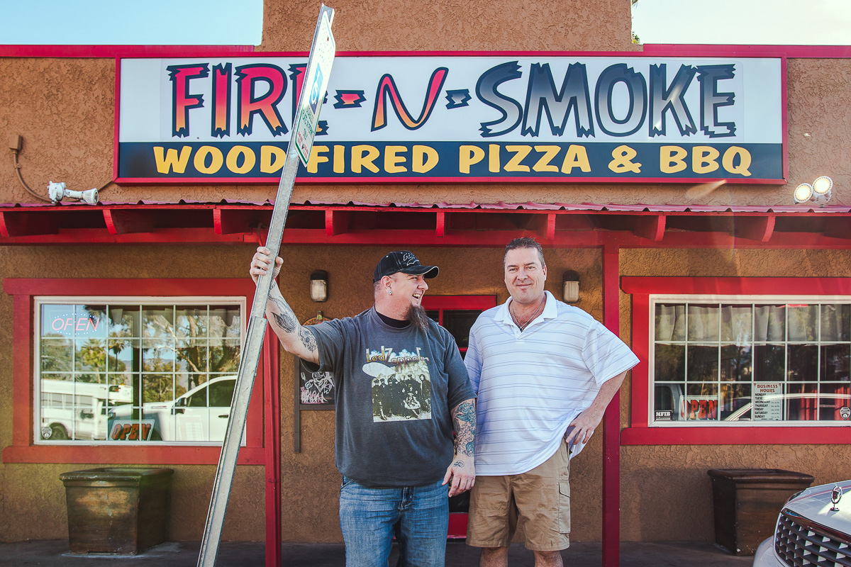 Lindy Reilly and Jay Healy at Fire N' Smoke Wood Fired Pizza & BBQ (Credit: Jackie Tran)