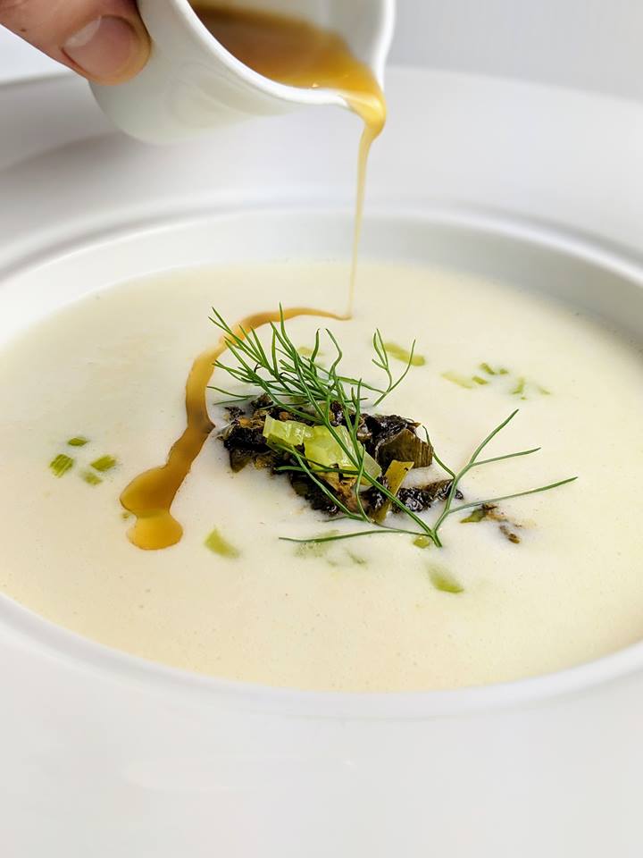 Spring Onion + White Asparagus Bisque at PY Steakhouse (Photo courtesy of PY Steakhouse)