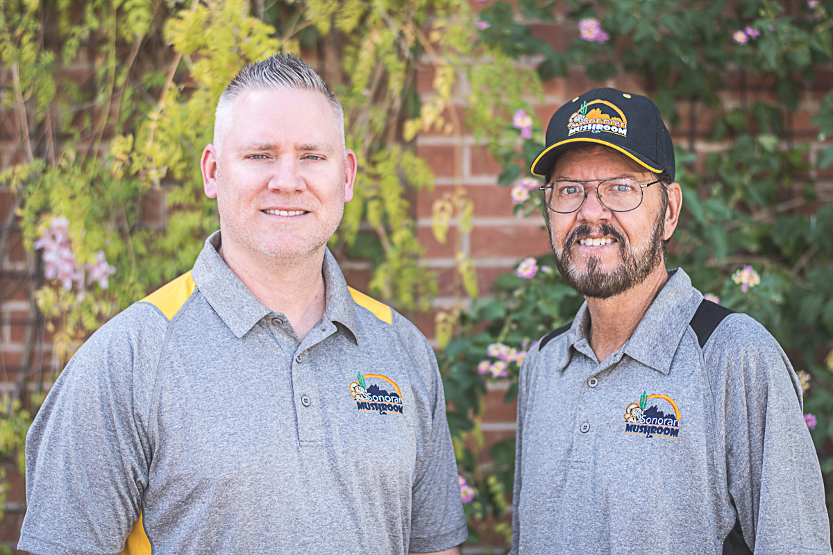 John Jacobs Jr. and John Jacob Sr. from Sonoran Mushroom Company (Credit: Jackie Tran)