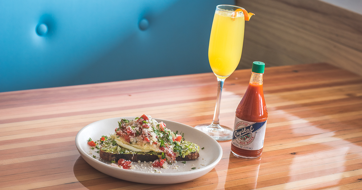 Grilled Toast and a Mimosa at Welcome Diner Tucson (Credit: Jackie Tran)