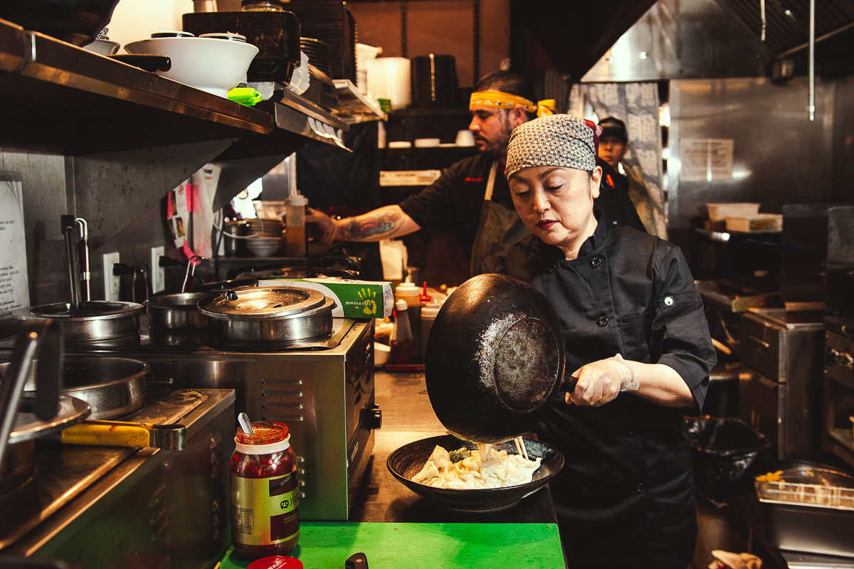 Yoshimi Tashima at Yoshimatsu Japanese Eatery (Credit: Jackie Tran)