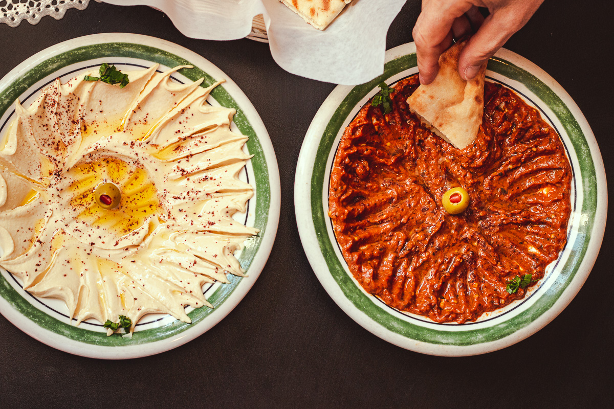 Hummus and Mashui at Za'atar Mediterranean
