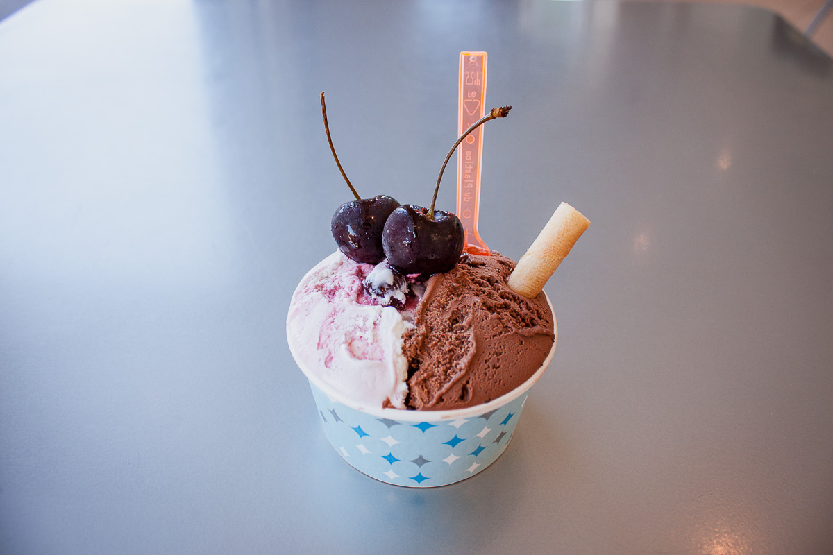 Marble Black Cherry and Chocolate gelato at Frost Gelato (Credit: Chelsey Wade)