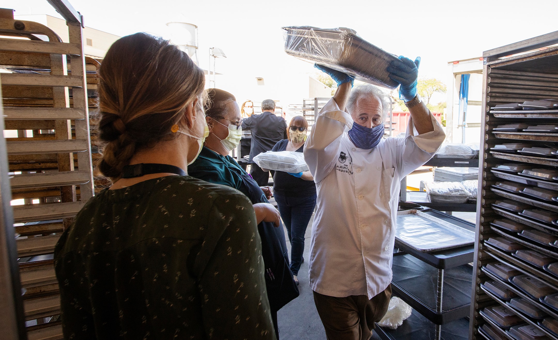 Chef Janos Wilder and team delivering meals to Tucson Medical Center (Credit: Tim Fuller)
