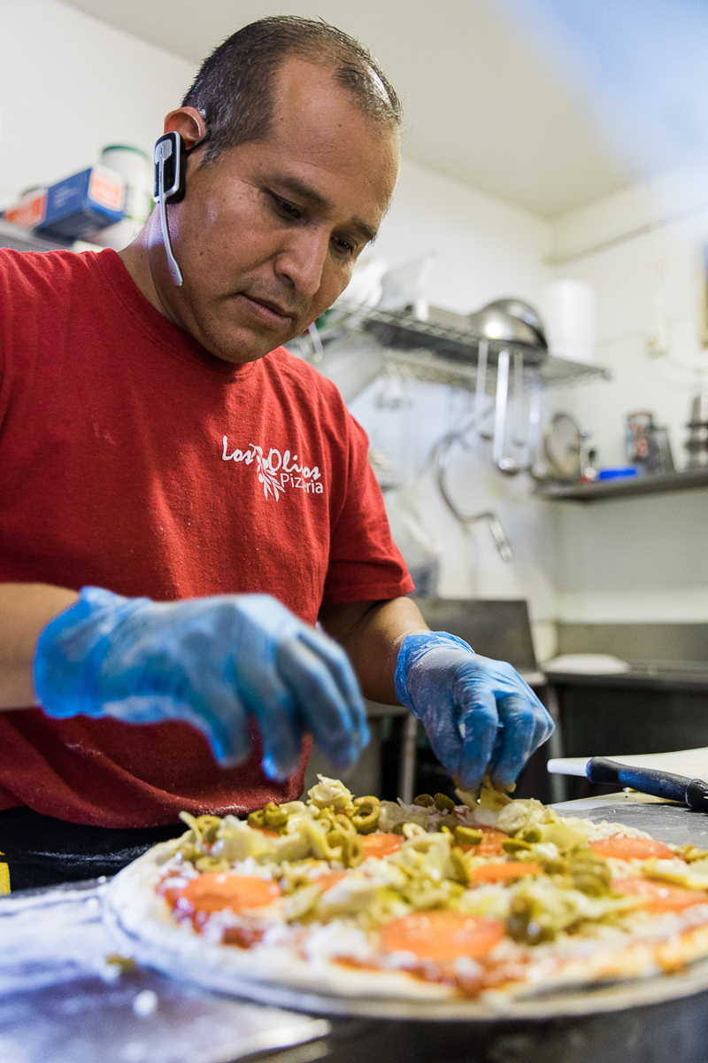 Los Olivos Pizzeria owner Quetzakoatl Lora (Credit: Taylor Noel Photography)