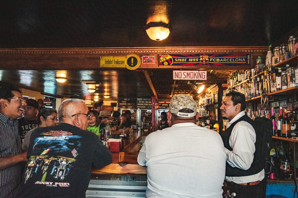 a picture inside a crowded tucson bar