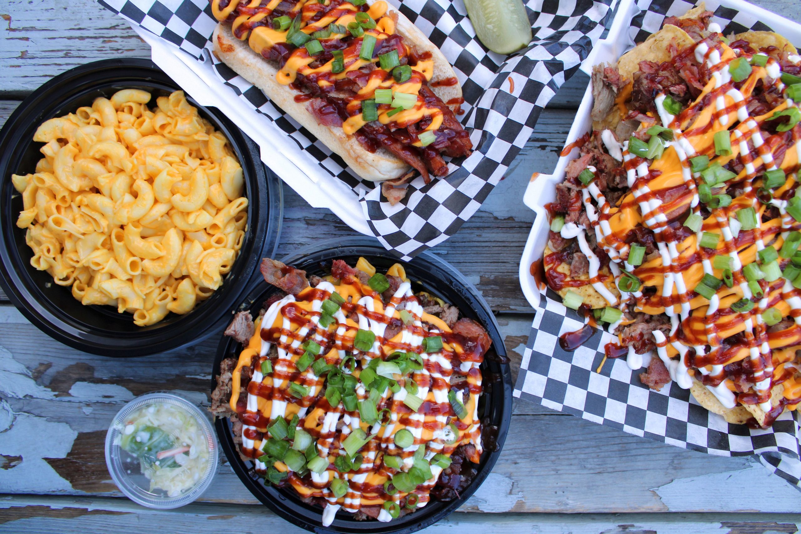 Assorted dishes at Biggie Boy BBQ food truck (Photo by Mark Whittaker)