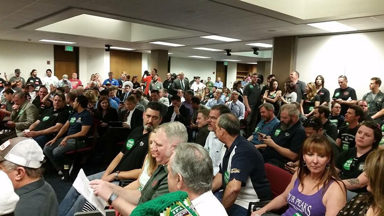 Arizona Beer Bill supporters fill the seats at the state legislature. (Photo courtesy of Prescott Brewing Company.)