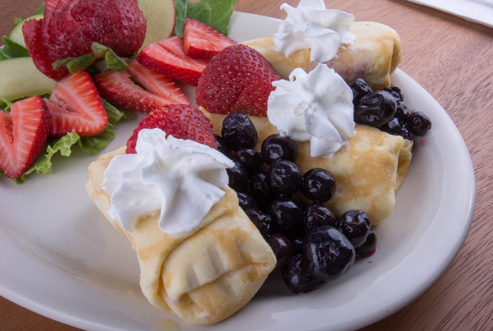 Cheese Blintzes at Claire's (Credit: Claire's Cafe & Art Gallery)