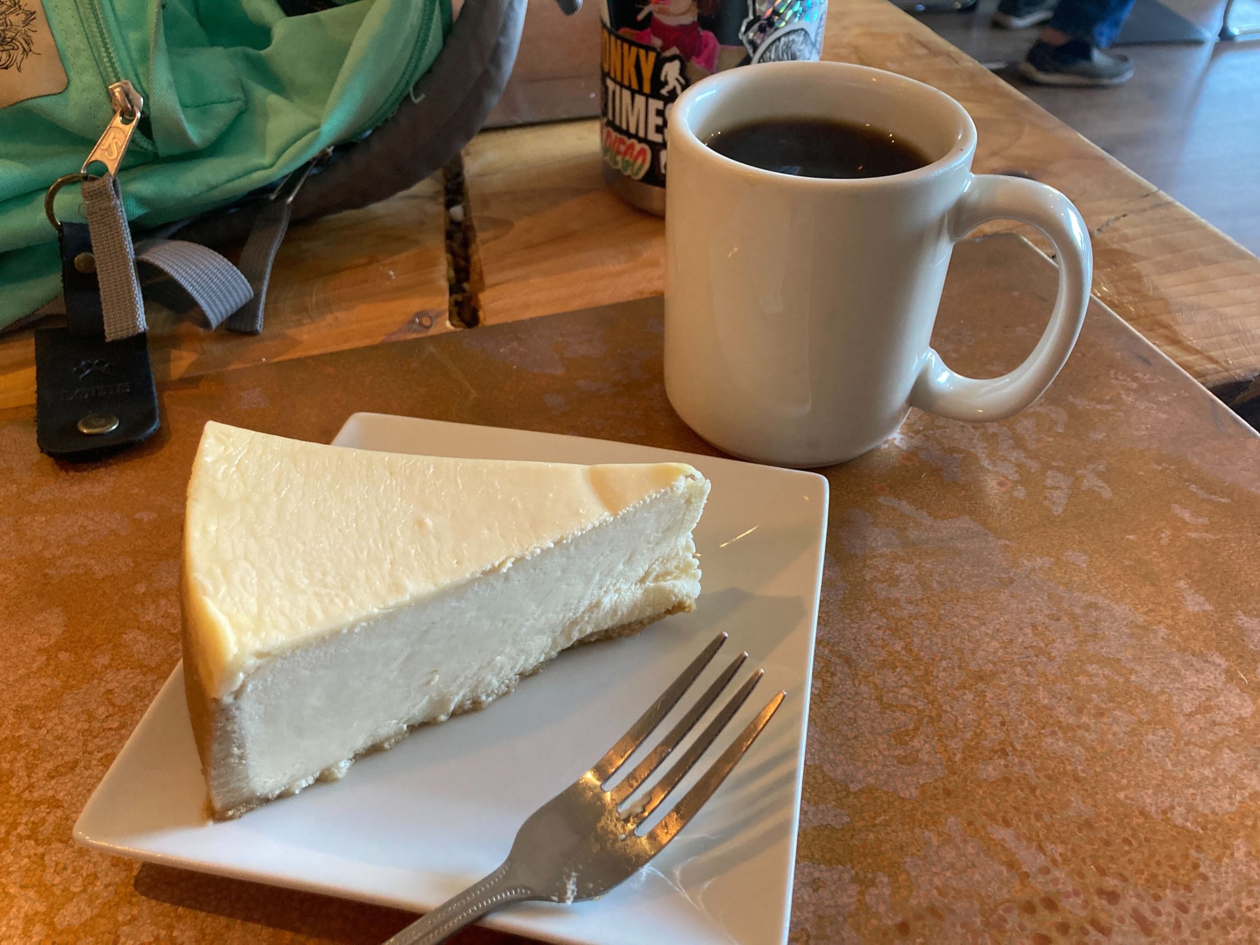 Cheesecake and coffee at Crave Coffee (Photo by Matt Sterner)