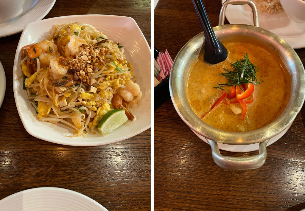Pad Thai and Paneer Curry Chicken at Tuk Tuk Thai (Photos by Rita Connelly)