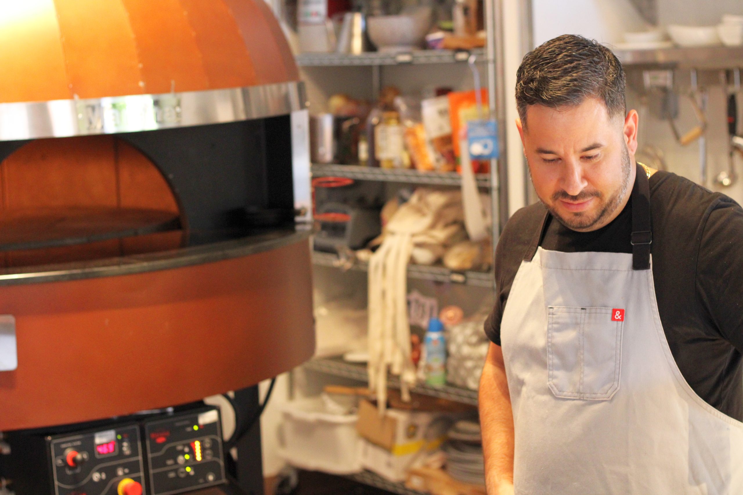 Custom-built oven from Italy at Ciao Down