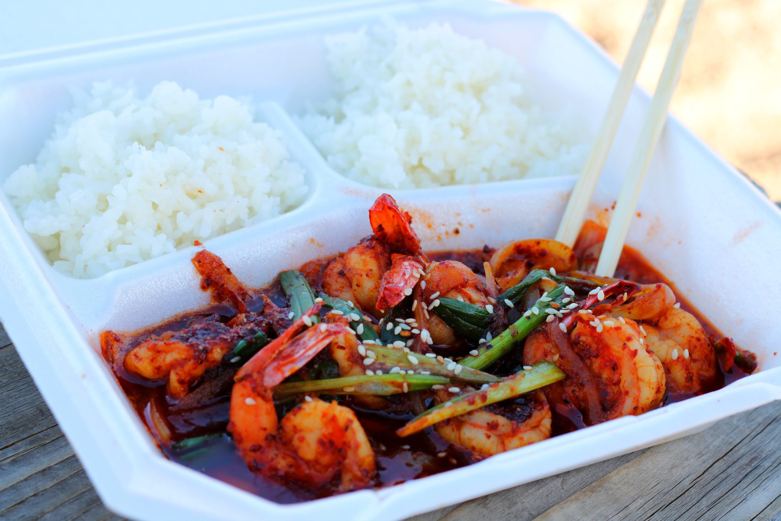 Spicy Shrimp at Samurai Sombrero (Photo by Mark Whittaker)