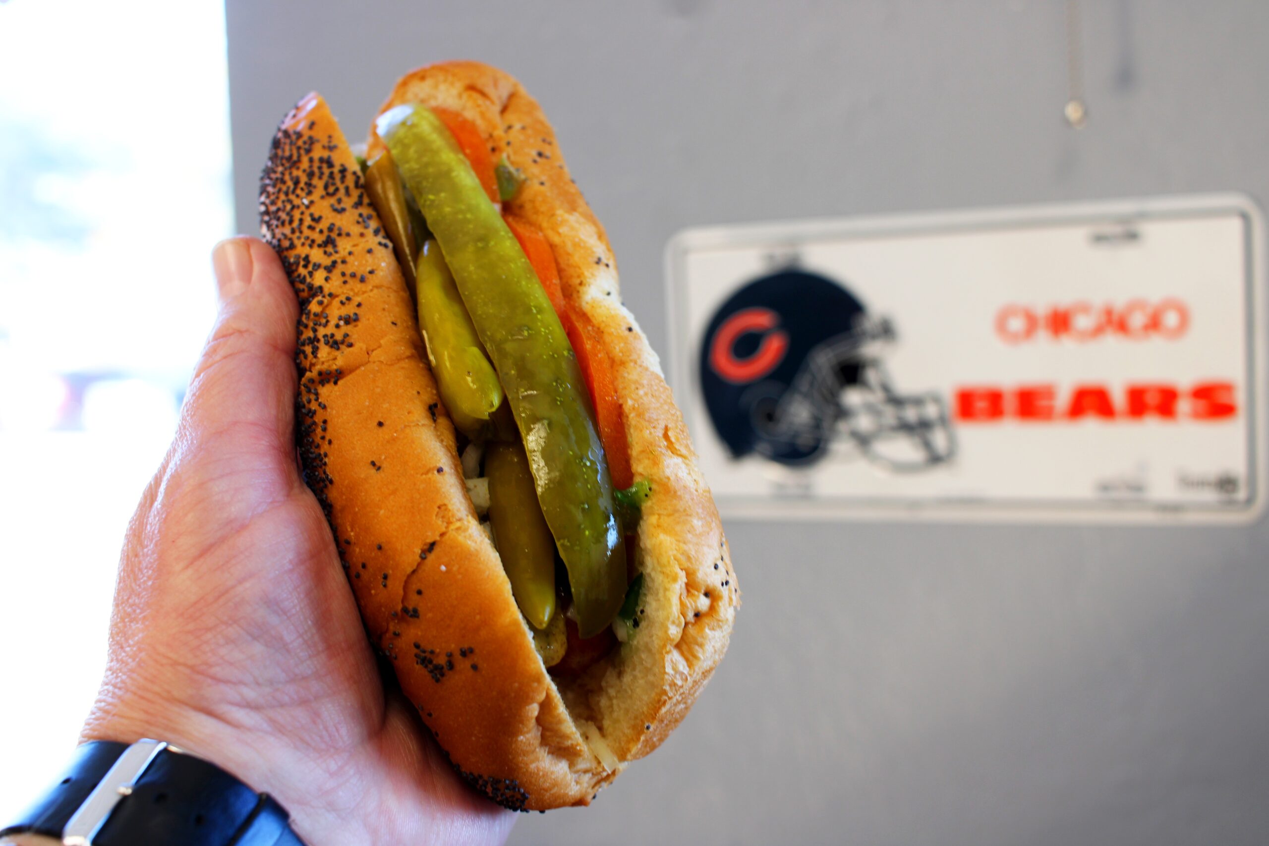 Chicago Dog at Tommy D's (Photo by Mark Whittaker)