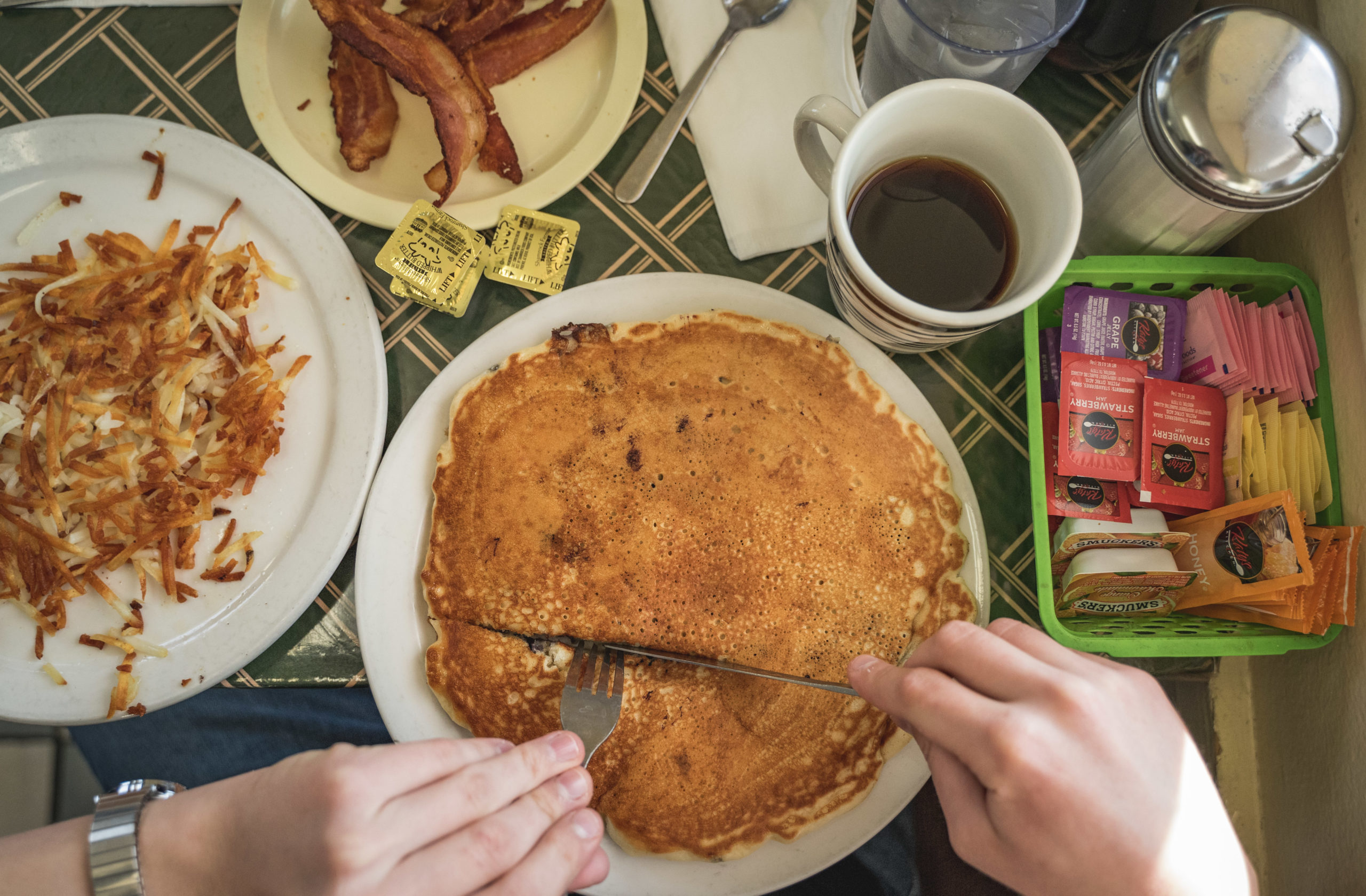 a plate of food on a table