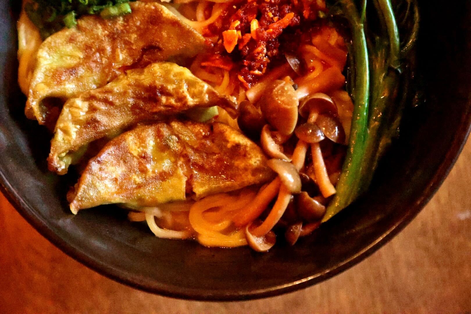 a pan of food on a plate