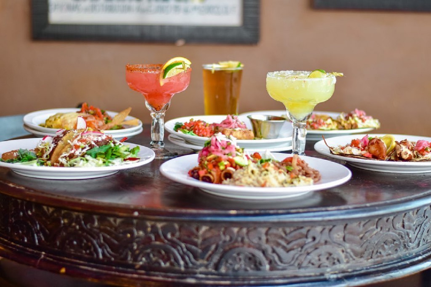 a plate of food on a table