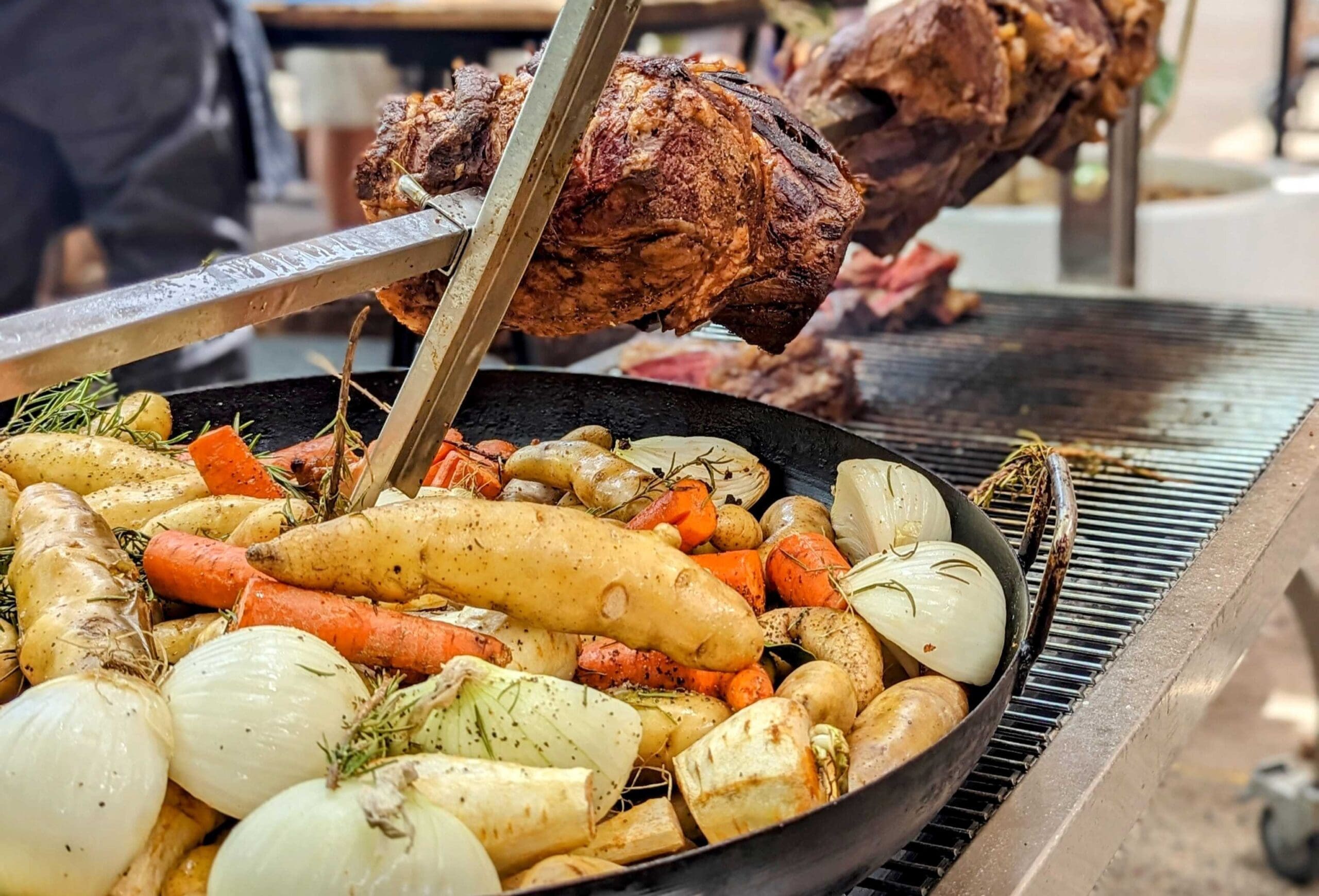 a plate of food on a table