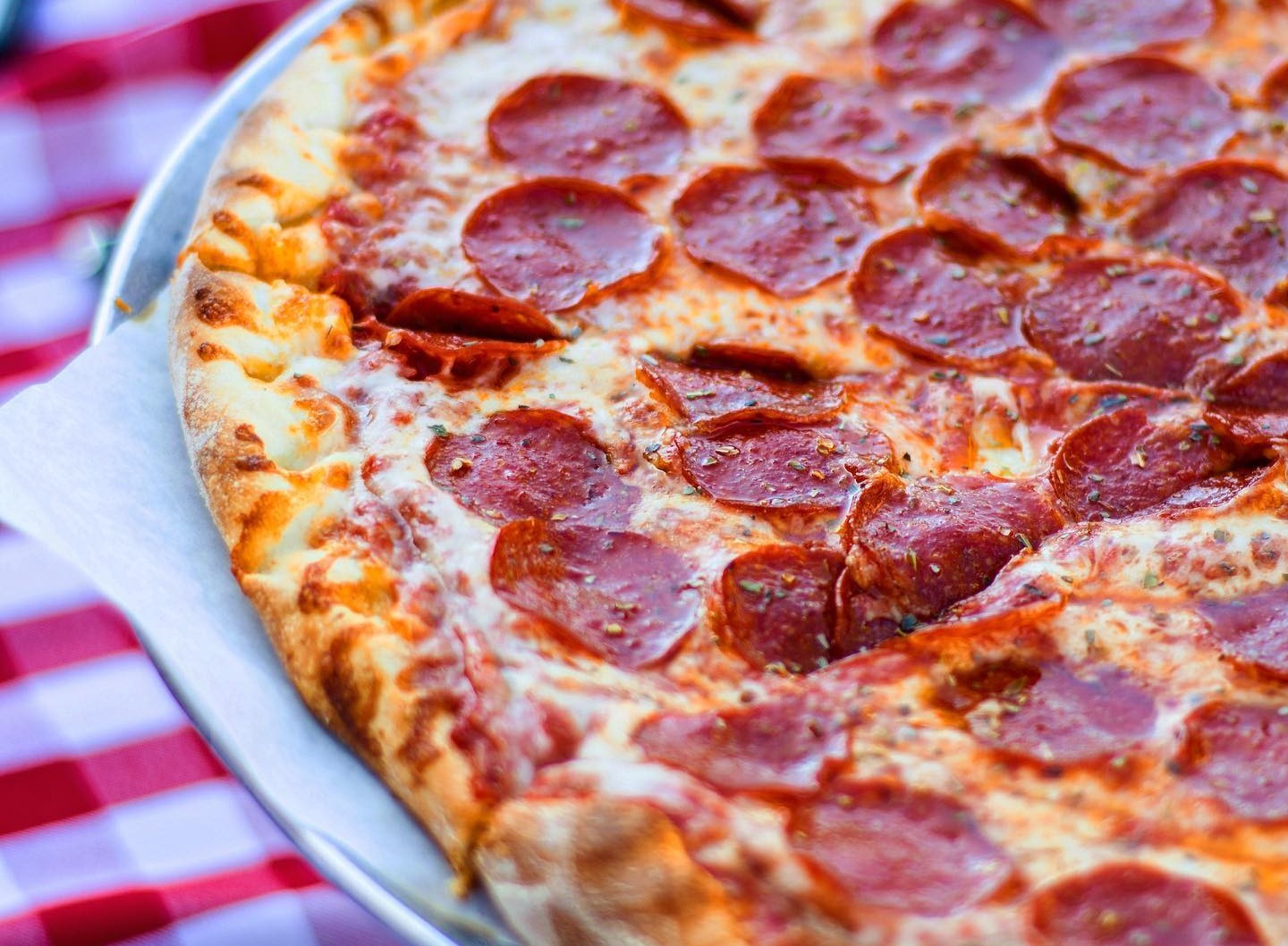 a large pepperoni pizza