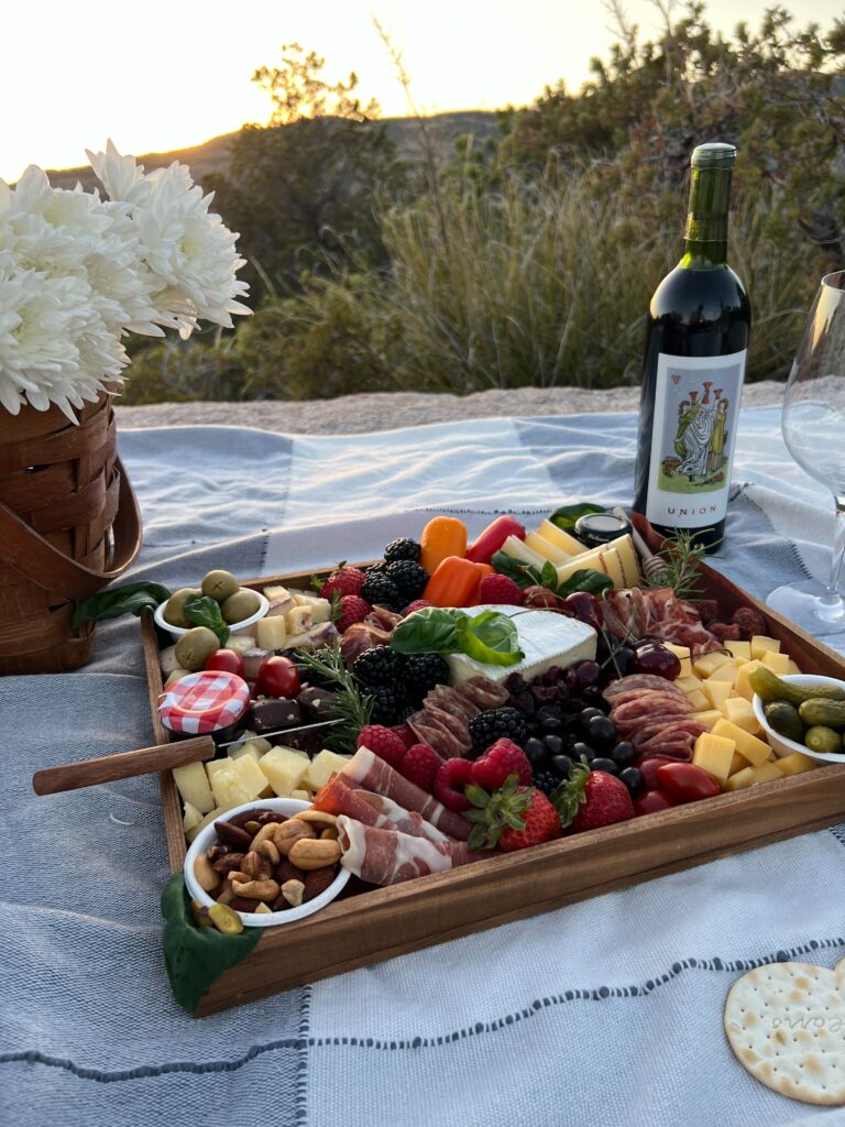 food on a picnic table