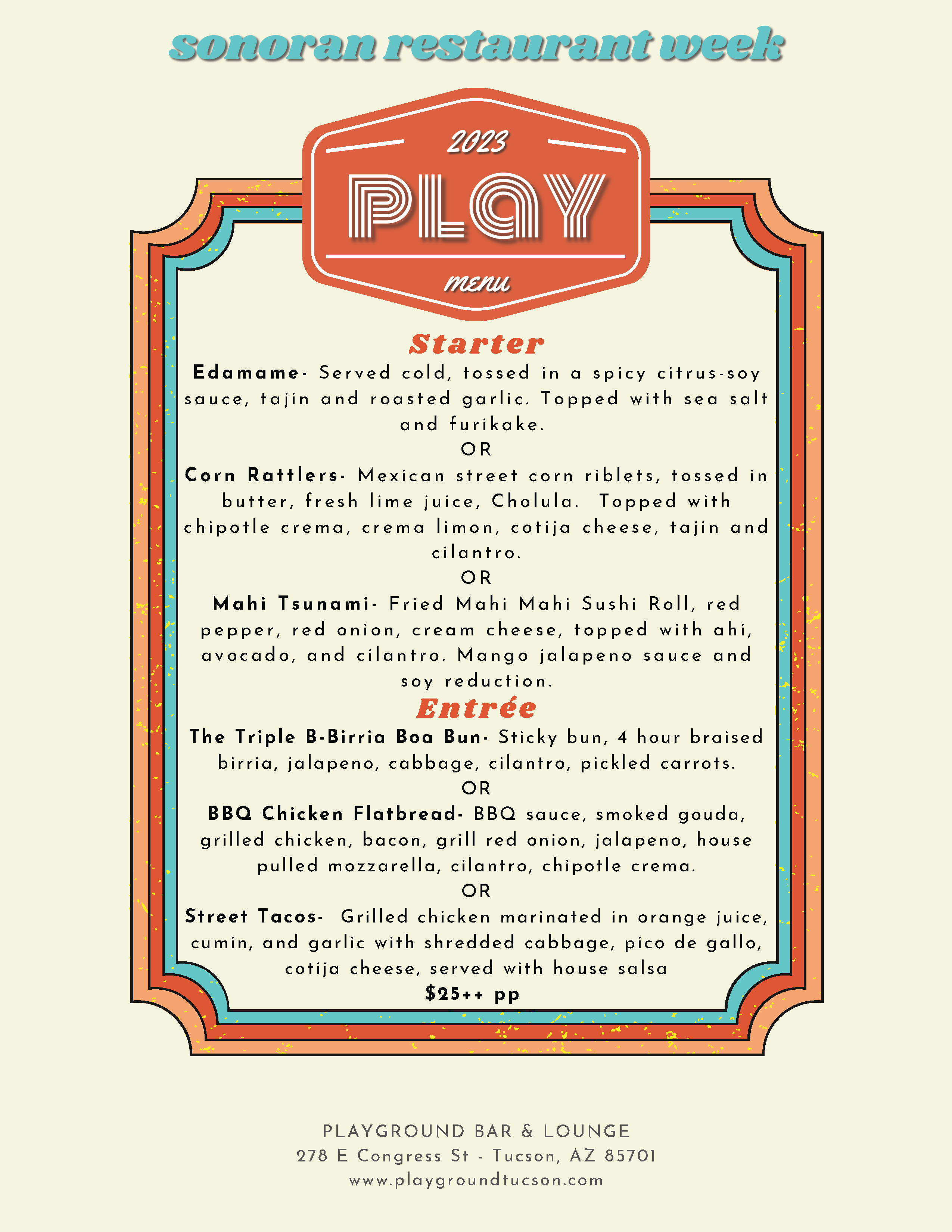 Playground's SRW menu