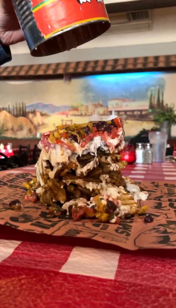 a picture of loaded fries in tucson