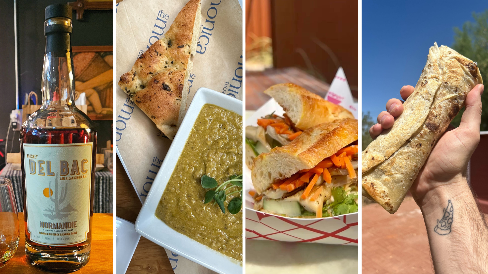 a table topped with different types of food