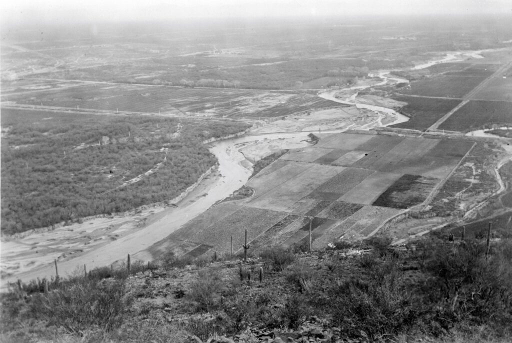 a vintage photo of a hillside