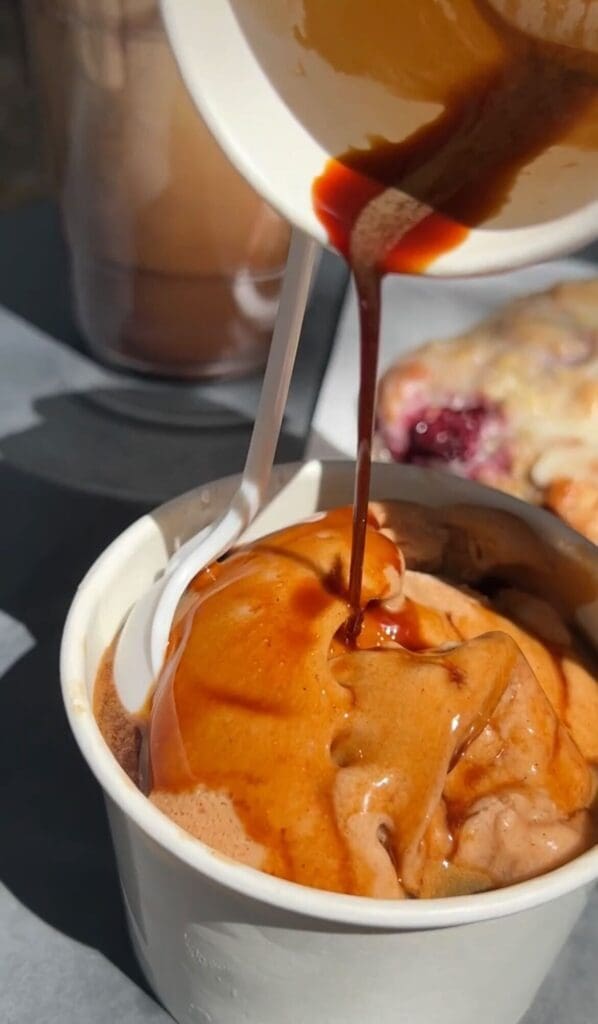 a close up of a bowl of food