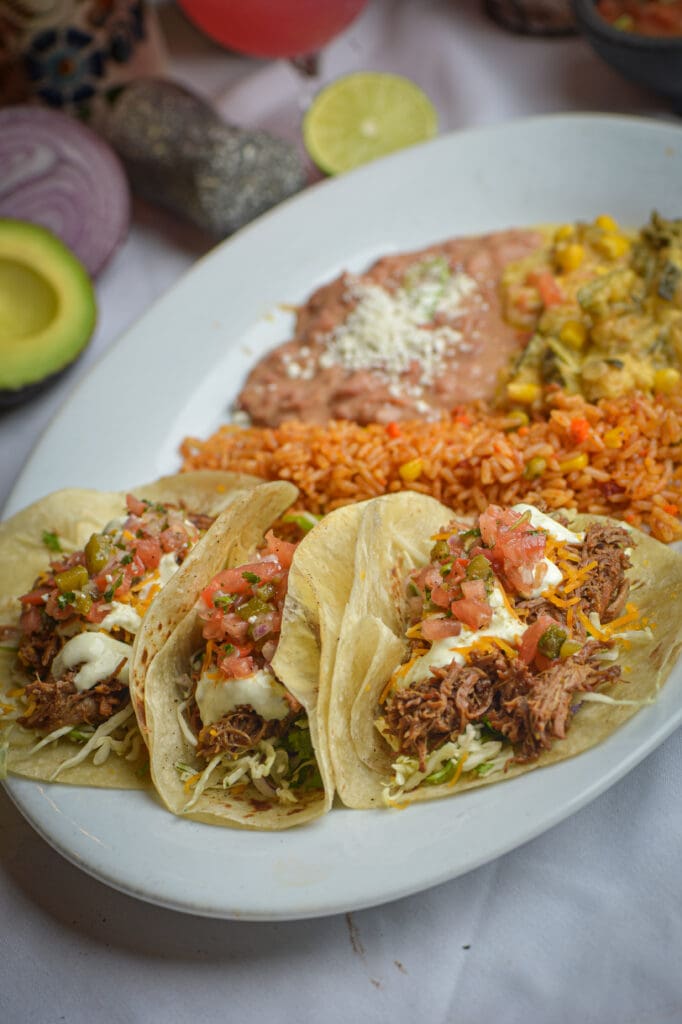 a plate of food on a table