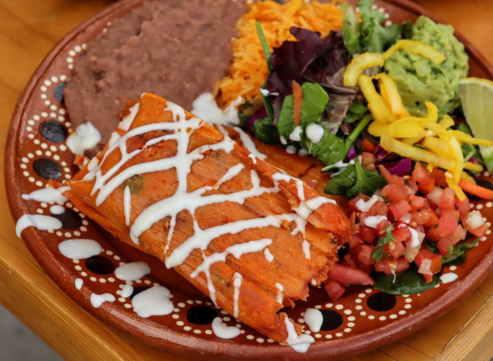 a plate of food on a table