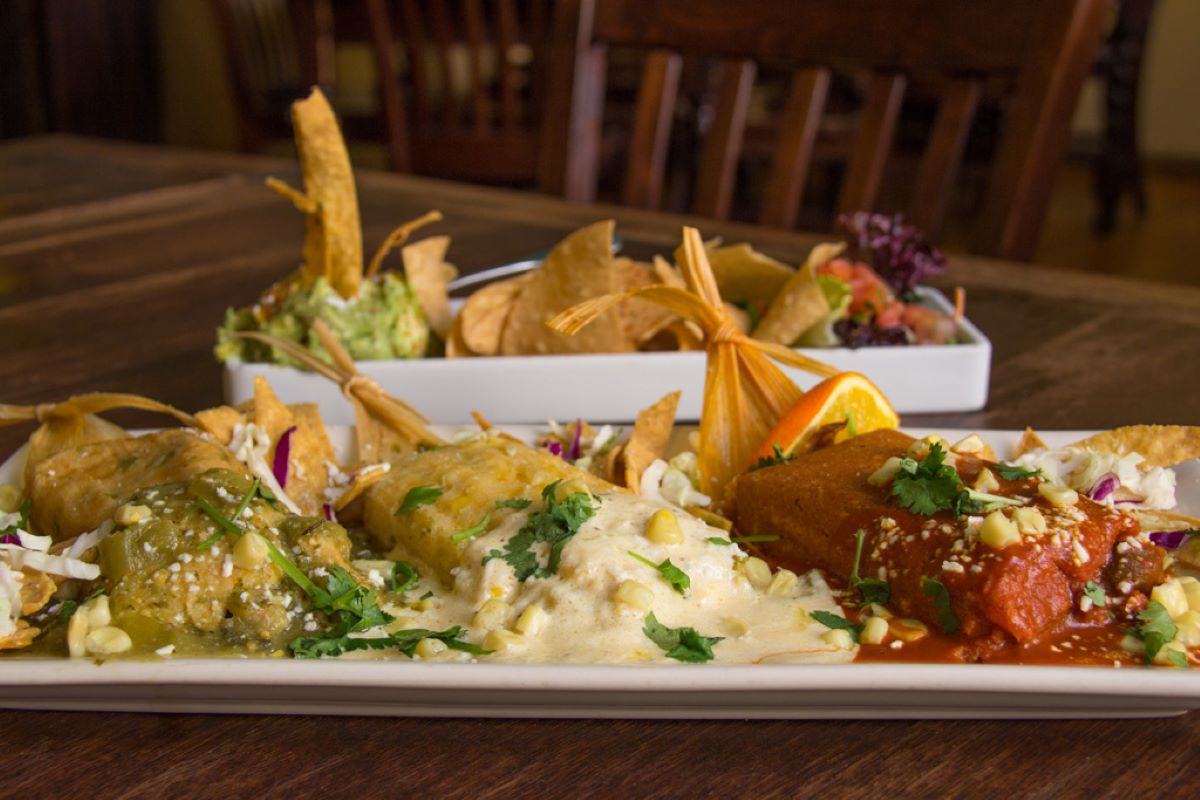 a plate of food on a table