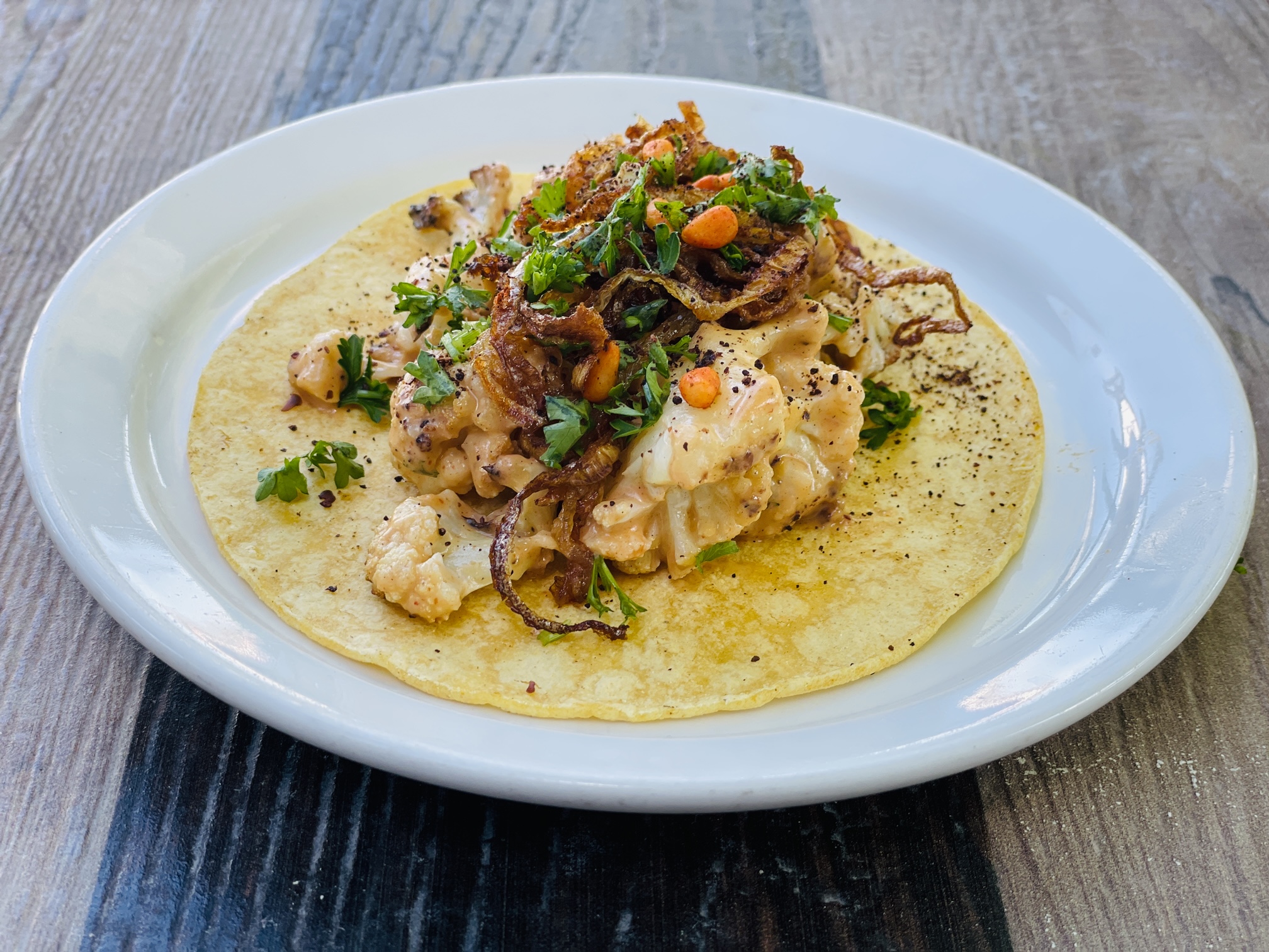 a plate of food with broccoli
