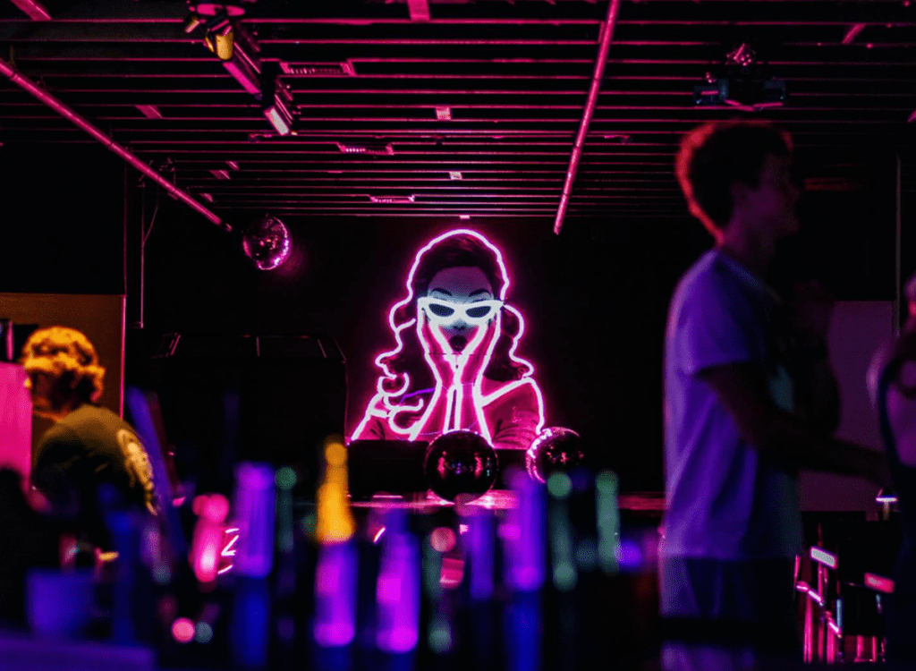 a person standing on a stage