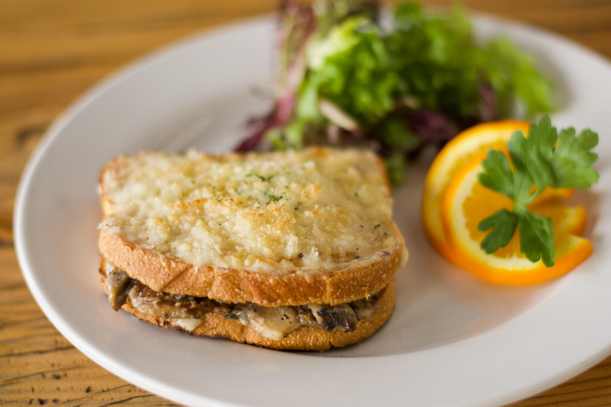 a plate of food on a table