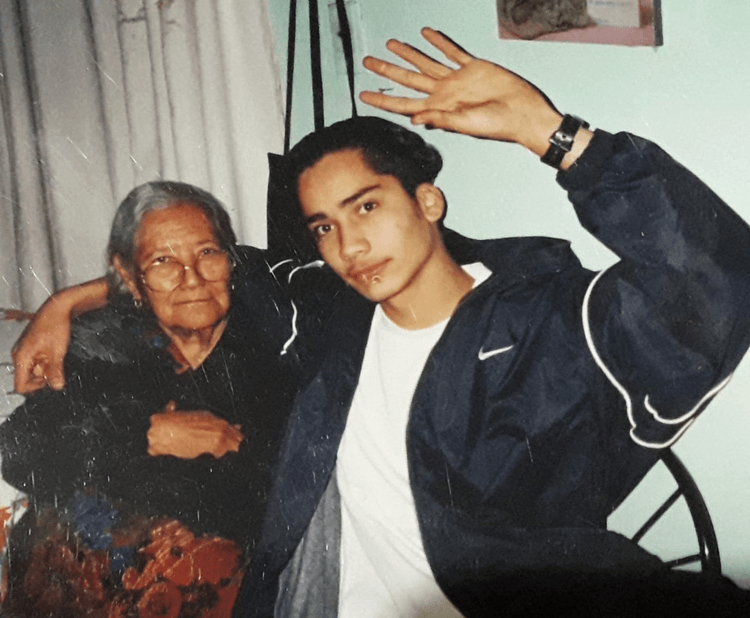 Jose Contreras with his grandmother, Amelia (Photo courtesy of Amelia's Mexican Kitchen)