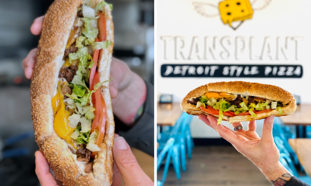 The OG chopped cheese sandwich (Photo courtesy of Transplant Pizza)