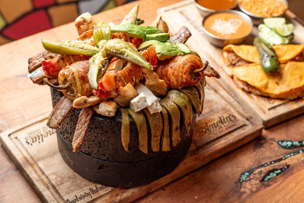 Molcajete Amelia's for 2 at Amelia's Mexican Kitchen on Oracle Road (Photo by Jackie Tran)