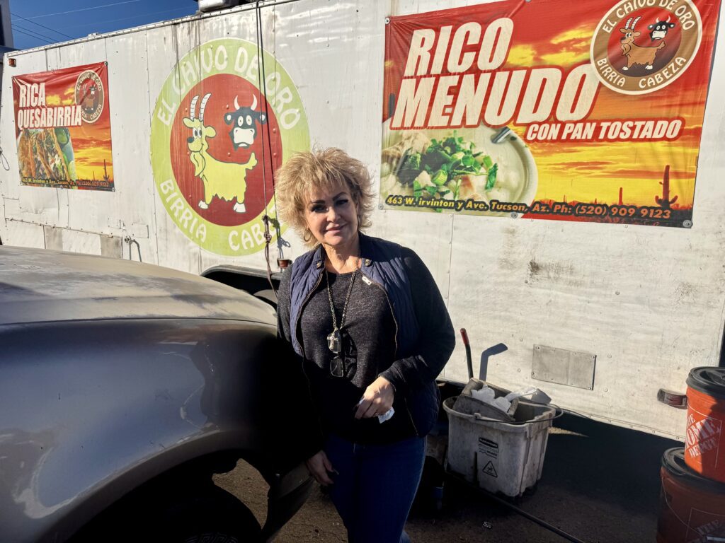 Owner Maria Elena Domínguez at El Chivo de Oro (Photo by Elian Macias Parada)