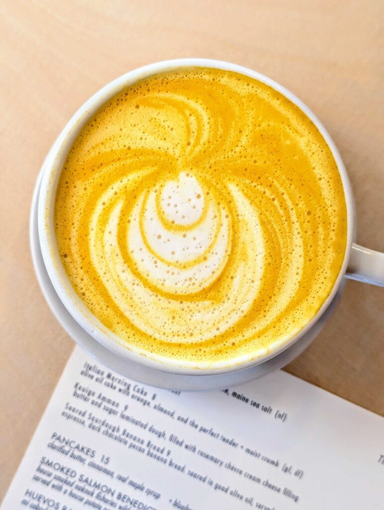 Golden milk latte at 5 Points (Photo by Addie Ibarra)
