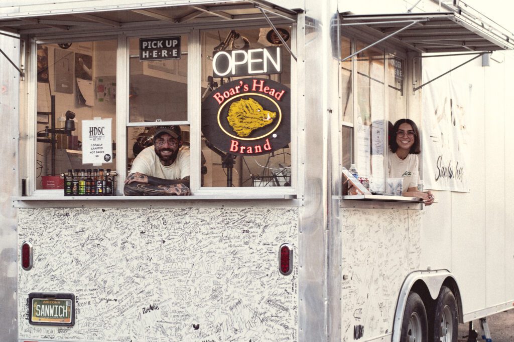 Sean Gatz and Lamar Chairez at Gatz Deli (Photo by Jackie Tran)