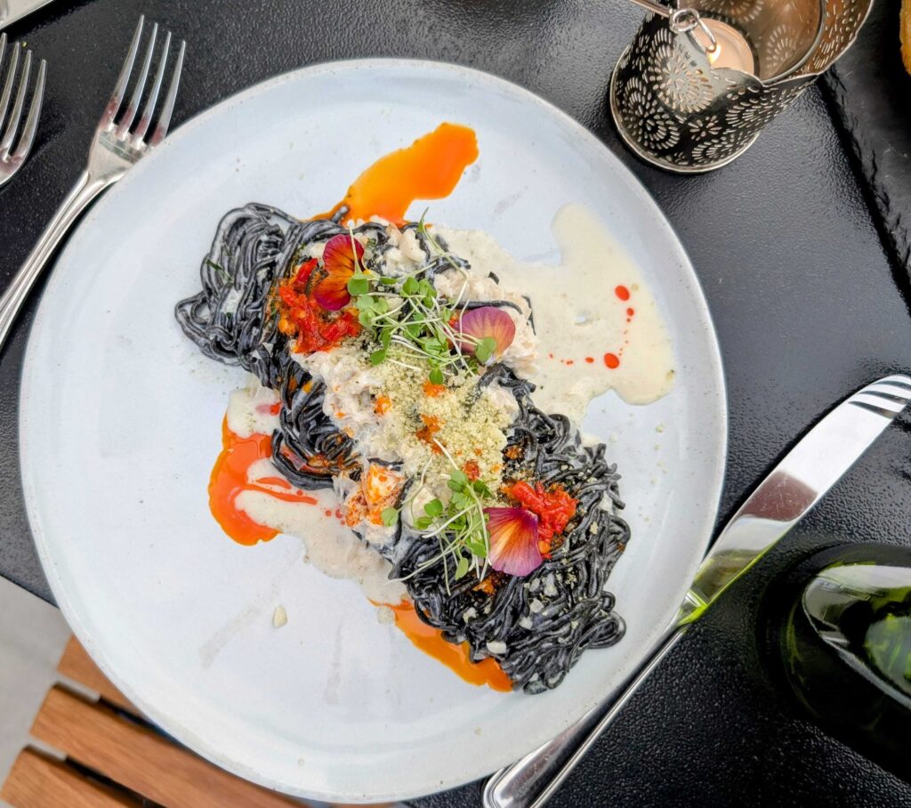 The blue crab spaghetti at Maynards (Photo by Addie Ibarra)