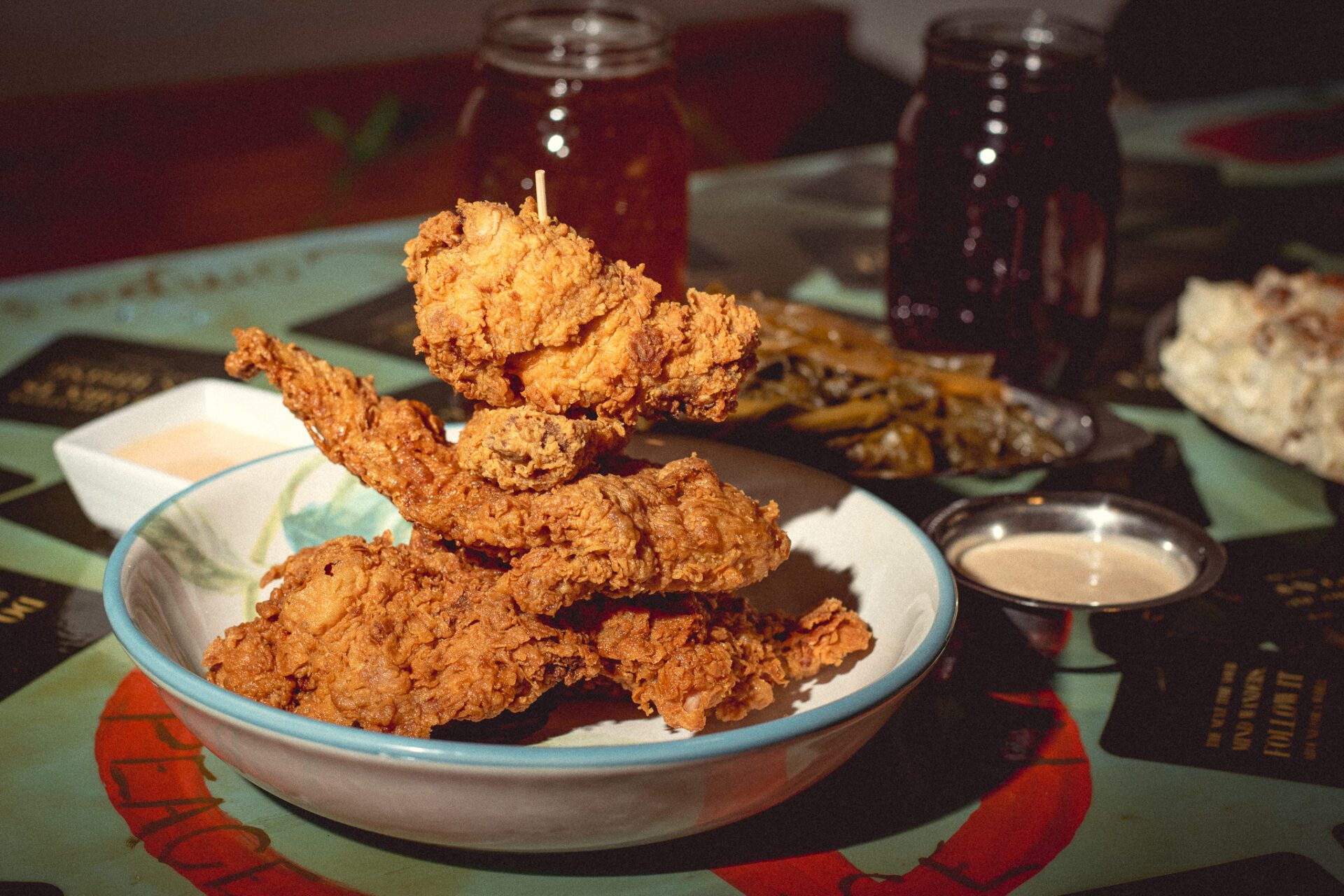 Golden Fried Chicken Pieces & Veggie Combo at Chef Brian's Comfort Kitchen (Photo by Jackie Tran)