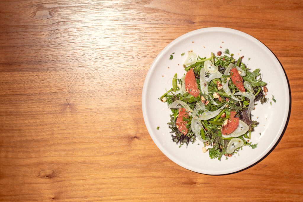 Asparagus + Fennel Salad at Monsoon Chocolate Cafe + Market (Photo by Jackie Tran)