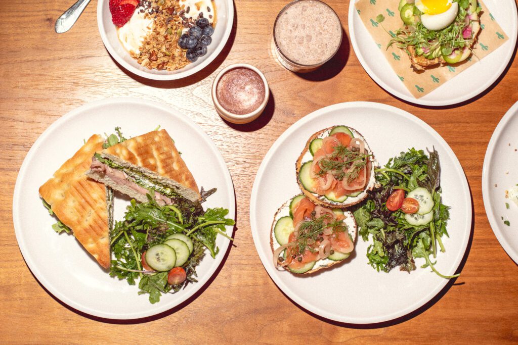 Mortadella Panino and Gravlax Bagel at Monsoon Chocolate Cafe + Market (Photo by Jackie Tran)